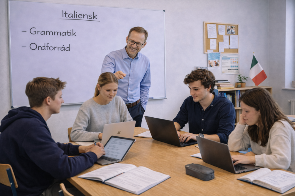 Lektiehjælp til italiensk i gymnasiet